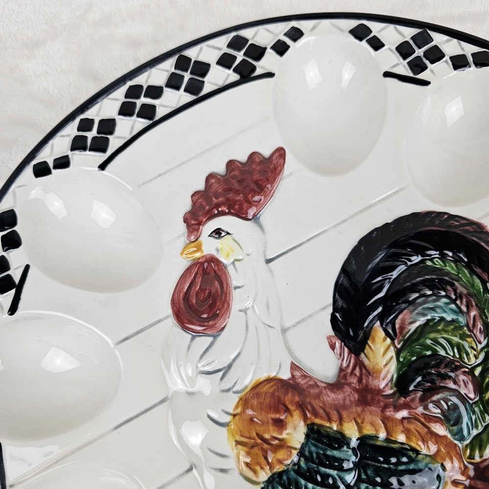Vintage Rooster Egg Serving Plate CBK Ltd. LLC - Picture 6 of 13